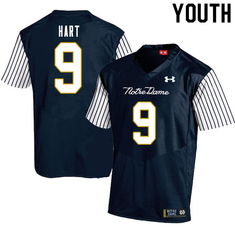 Youth #9 Cam Hart Notre Dame Fighting Irish College Football Jerseys Sale-Alternate